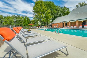 Sparkling swimming pool with spacious sundeck at hawthorne at the ridge in madison, al